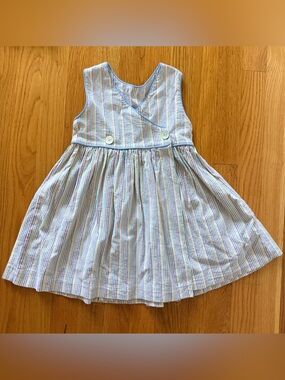 Girls' Pastel Multi-Stripe Casual Sundress